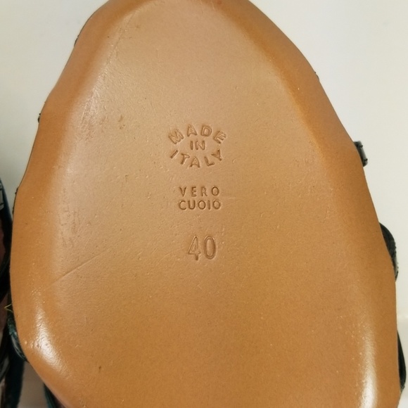 👠👠👠Moschino NEW Bottle Green Patent Leather Sandals - Picture 7 of 8